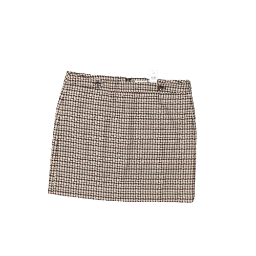 NEW Loft Women's Size 16 Straight & Pencil Skirt Brown Acrylic Zip