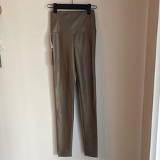 Wilfred Free Women Daria pants taupe shiitake faux leather Leggings XS short NWT