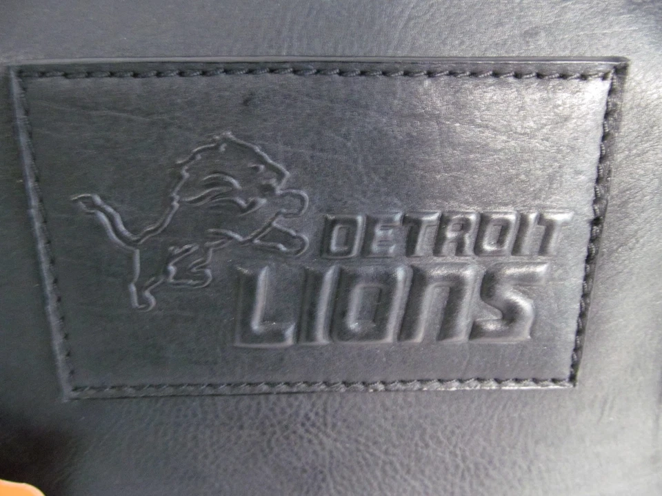Detroit Lions Genuine Black Leather Weekend Duffle-NFL Authorized Seal-NWT - Image 2 of 4
