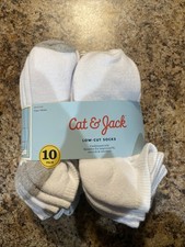 Cat Jack Kids' Low-Cut Athletic Socks. Size 9-2