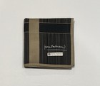 MEN HANDKERCHIEF PIERRE BALMAIN CLASSIC BROWN STRIPED COTTON VTG ART SQUARE 18”