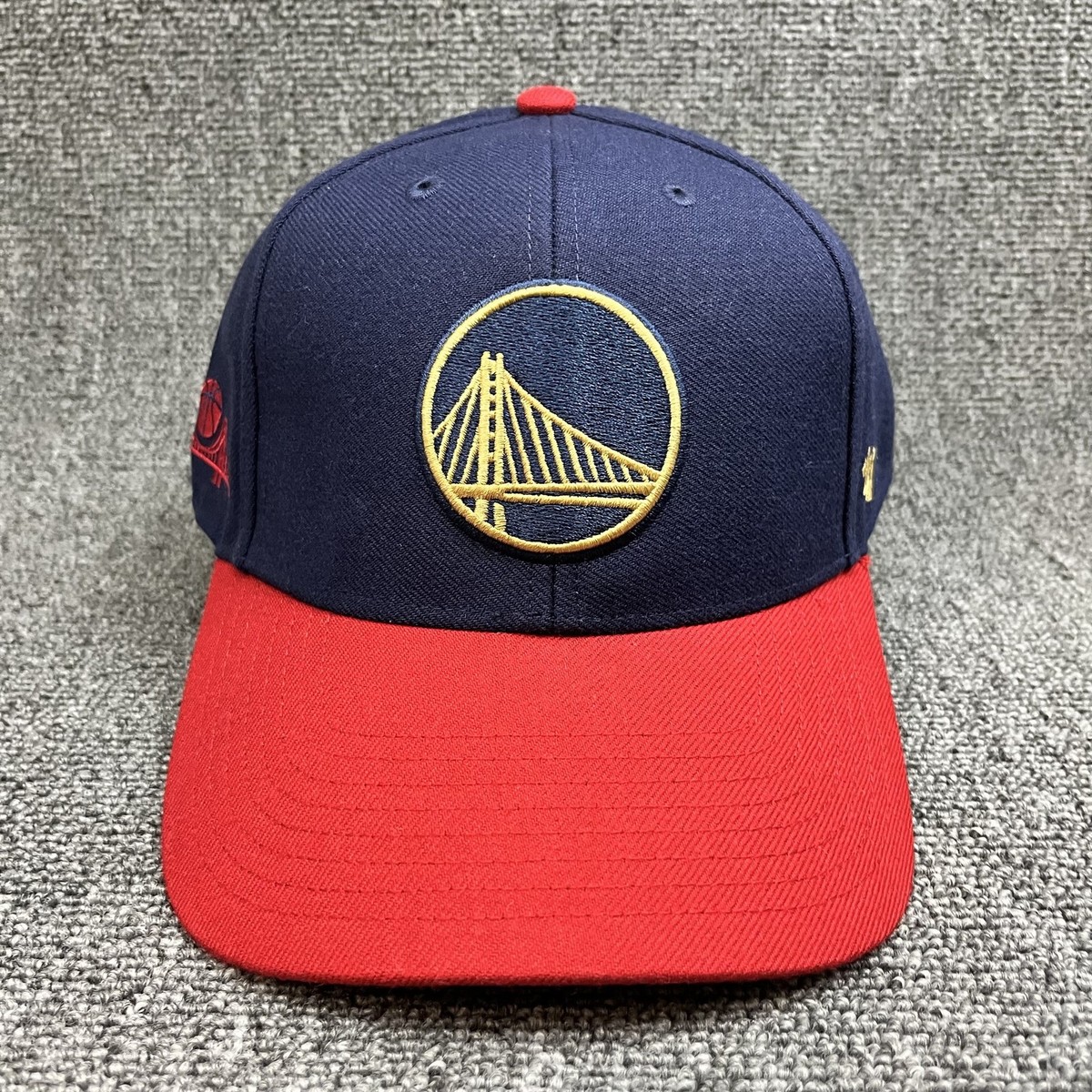 Golden State Warriors '47 Brand Double Header Sidepatch Hitch Snapback Hat Navy