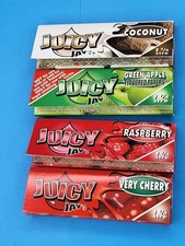 Juicy Jay's 1 1/4 Size Flavored Rolling Paper Bundle 4 Packs of 32 Papers