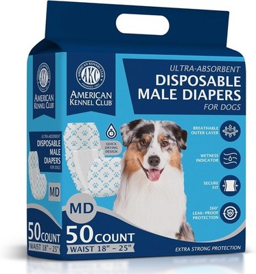 50 Pack Waist Disposable Dog Diapers Male Wraps Belly Bands Pet Soft All Sizes