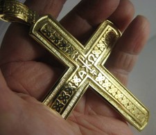 Croce pettorale per vescovi e sacerdoti - placcata oro su ottone - 255