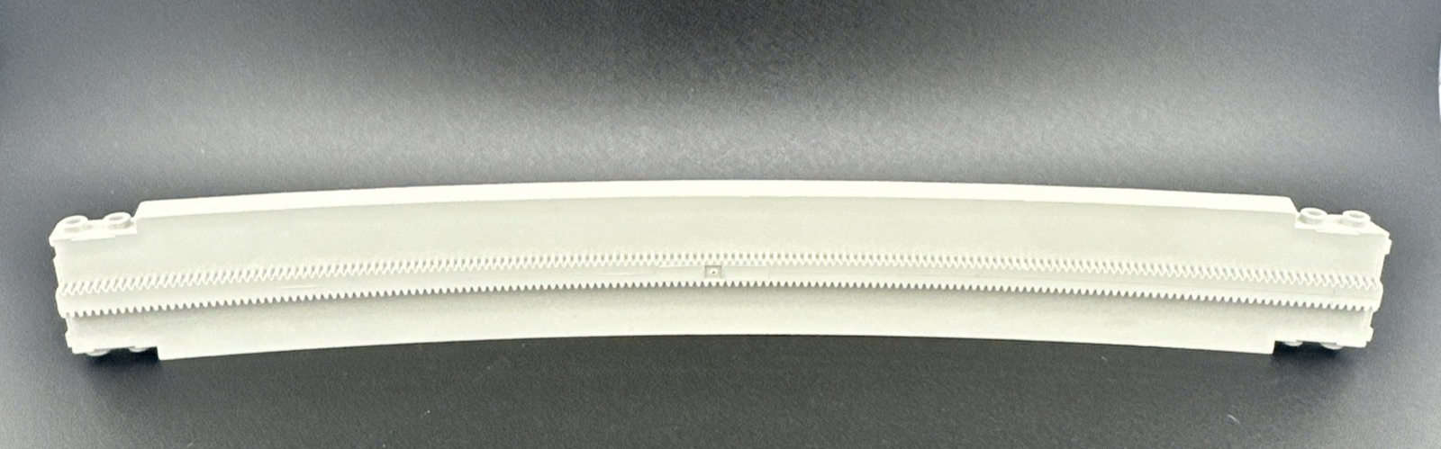 1X Lego Monorail Track Ramp Bottom Old Light Gray Curved 6990 2677