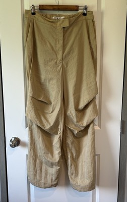 Rabens Saloner Alpha Nylon Parachute Style Sculpture Pants Size Large KK200