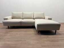 Julien Parchment Velvet Right-Hand Corner Chaise Sofa (Natural)