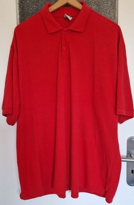 RUSSELL Jerzees Herren Polo Shirt Gr. 4XL Rot 599M Extra Lang Klassik Pique