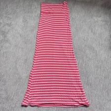 Brat Star Coral Pink and White Striped Strapless Maxi Dress Size Medium Summer
