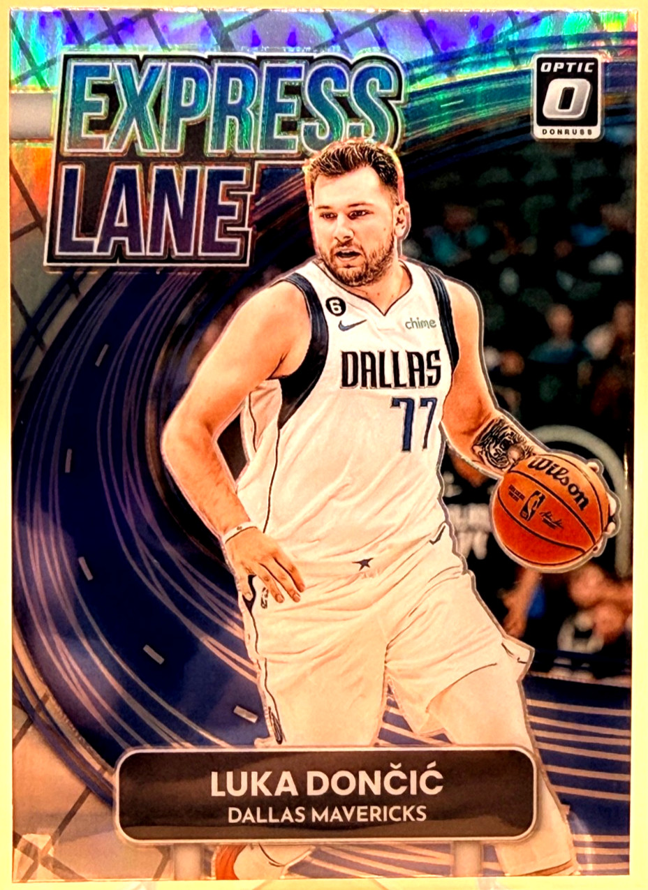 2022 Panini Donruss Optic - Luka Doncic Express Lane #5 Silver Prizm (SP) Lakers