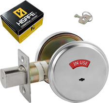 Heavy Duty Satin Chrome Deadbolt, Fire Rated, Privacy Indicator, 2 3/4" Backset