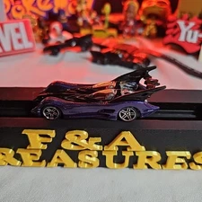 2004 Hot Wheels DC Comics Purple & Black Batman Batmobile Car #001 Free Shipping