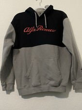 Alfa Romeo Hoodie Men's M Gray And Black Sweatshirt