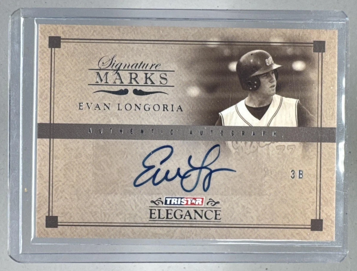 Evan Longoria Autographed Baseball Sports Trading Cards