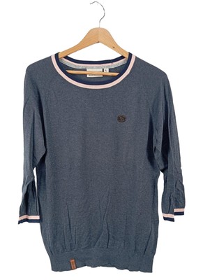 NAKETANO Feinstrickpullover Damen Pullover Gr. DE 40 hellgrau Casual-Look