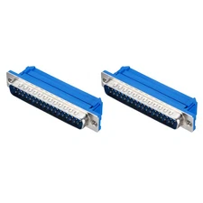 2 Pcs D-sub Connector DB37 37-pin 2-Row Male Serial Port Terminal Breakout