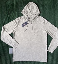 NWT Vineyard Vines Mens Medium Gray Heather Long Sleeve Pocket Hoodie T-Shirt M