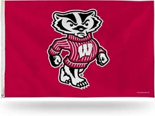 University of Wisconsin Badgers 3x5 Feet Flag Banner Metal Grommets Outdoor...