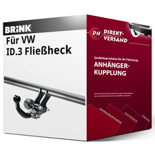 Für VW ID.3 Fließheck E11 / E12 (Brink) Anhängerkupplung horizontal abnehmbar