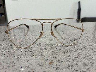 Ray-Ban RB6489 55-14-140 Gold Metal Aviator Full Rim Eyeglass Frames