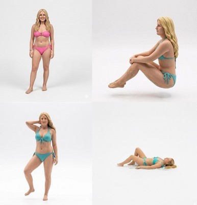 Bade Figuren für Yacht 5 Stück  Set 1:20