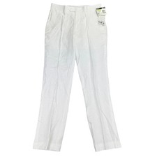 Bar III Mens Slim Fit 100 Linen Suit Pants White 30x32