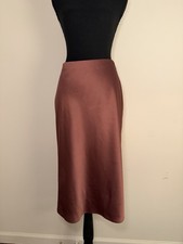 Theory Rich Mauve/Brown Slip Skirt Size S