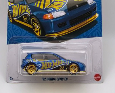 Hot Wheels 1992 Honda Civic EG Hatch , Real Riders , custom wheel