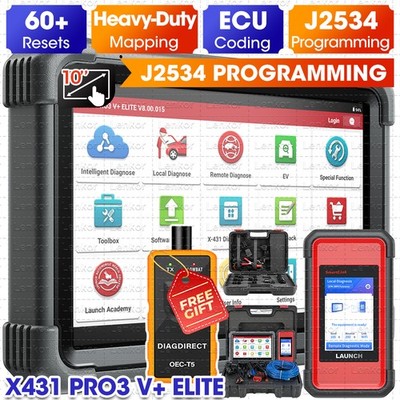 LAUNCH X431 PRO3S V+ELITE Pro5 Car Diagnostic Tool J2534 Programming ECU Coding