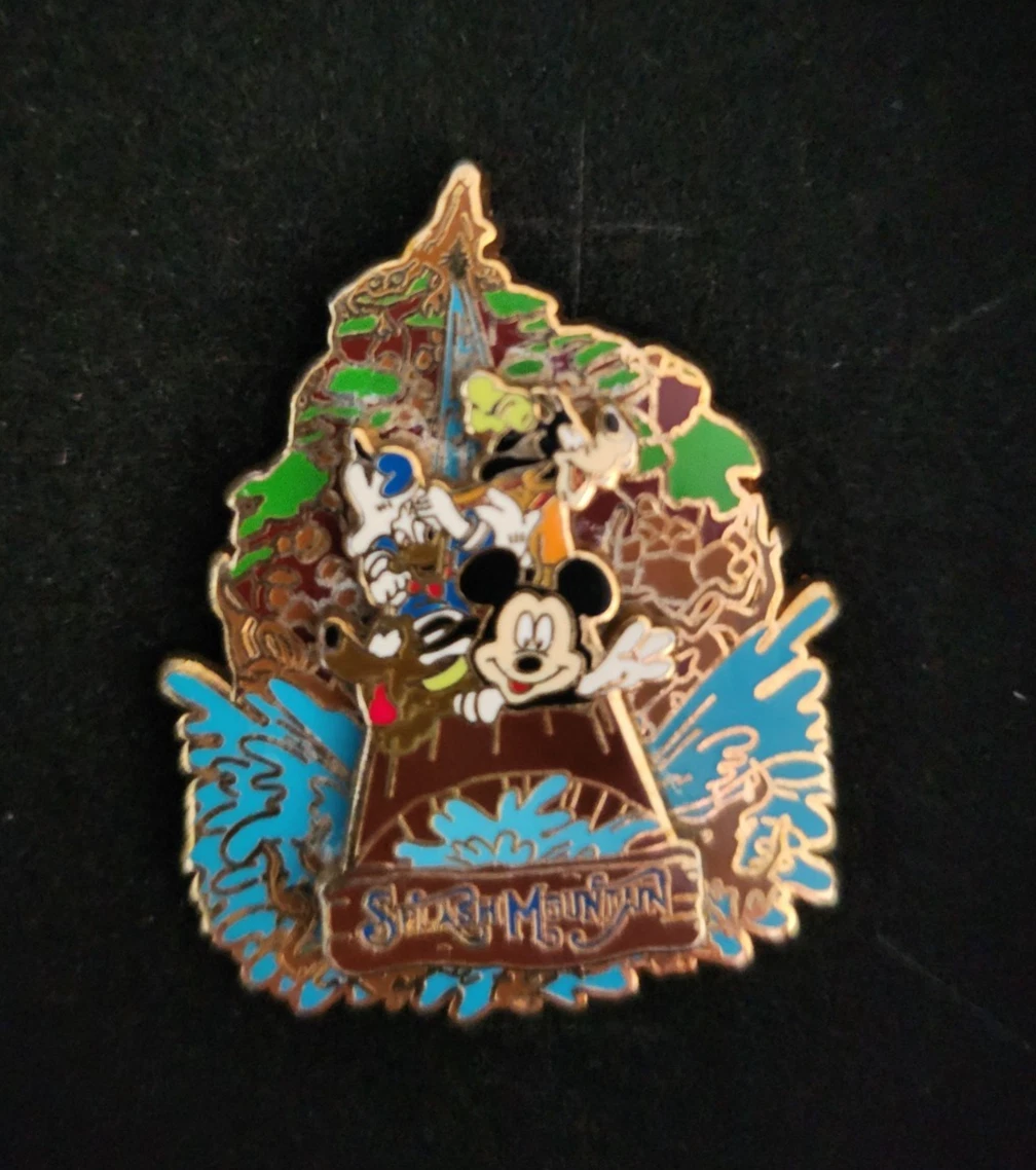 Splash Mountain - Mickey Mouse Pluto Donald Goofy - Slider Disney Pin + Gift Box