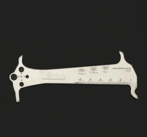 1pc Stainless Steel Bicycle Chain Wear Indicator Gauge Tool Checker - NEW
