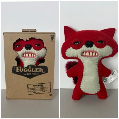 Rare Fuggler Suspicious Red Fox Plush Funny Ugly Monster with Teeth Open Box!