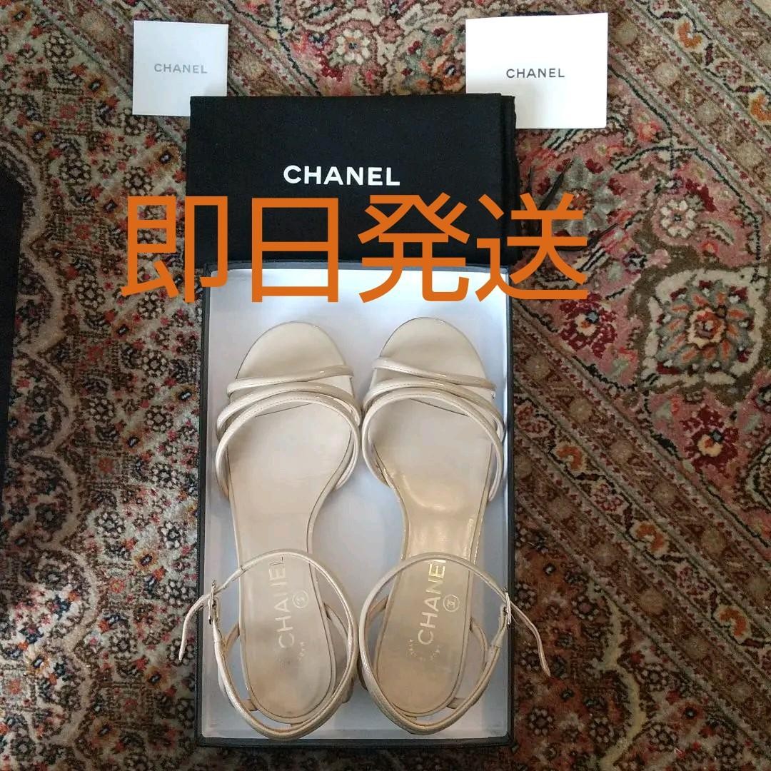 Chanel Sandals Shoes Beige Size 38 US About 8 For Women thumbnail 2