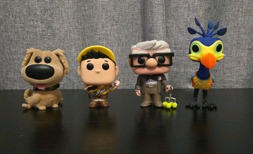 Funko Pop! Pixar Up Bundle - DUG Flocked, KEVIN, RUSSEL and CARL - OOB