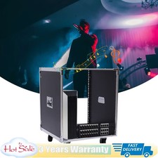 12U Cabinet Rolling Network Rack Audio Studio Video Telecom Equipment Rack Black