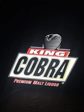 King Cobra Premium Malt Liquor vintage lighted rare beer bar sign 1995 neon type