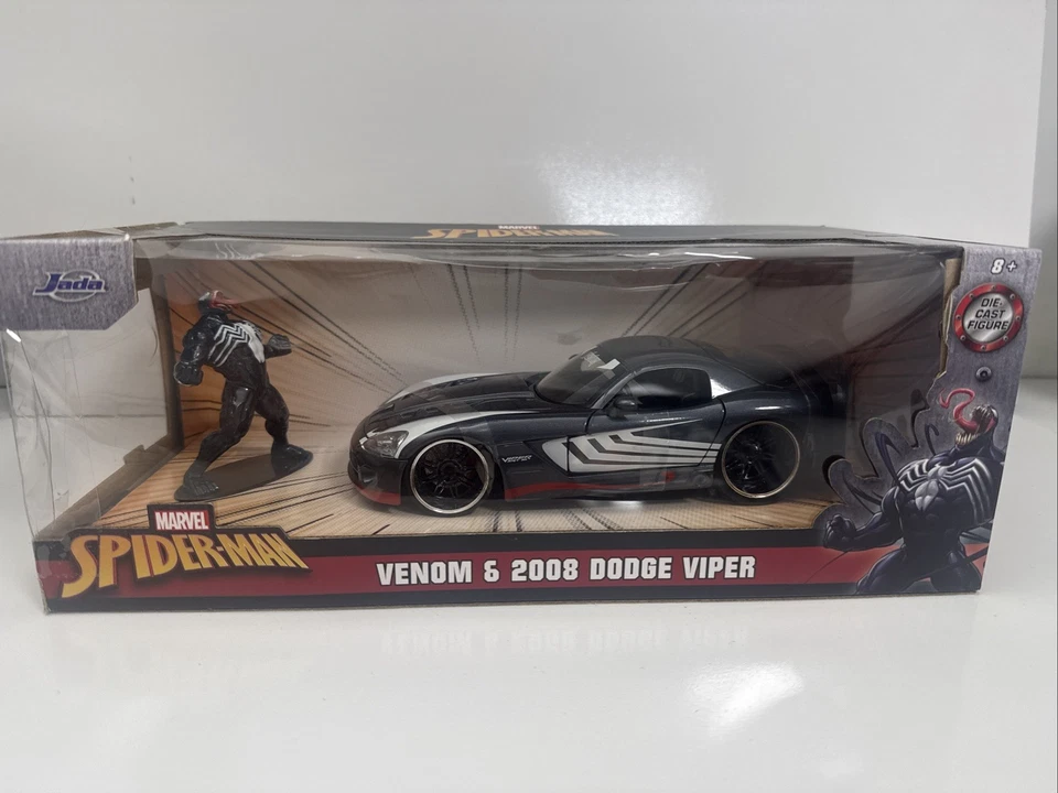 Jada Toys Marvel Spiderman Venom & 2008 Dodge Viper 1:24 Scale Diecast Car - Image 4 of 4