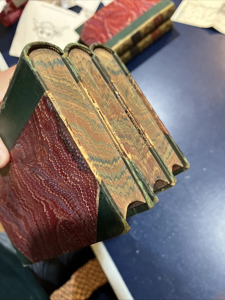 Henry Wadsworth Longfellow Dante , Houghton 3 Vols 1886 Marbled & Leather HC - Image 2 of 4