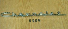 1957 Chevy Chrome Chevrolet Script 8 Cyl Hood Or Trunk 150-210