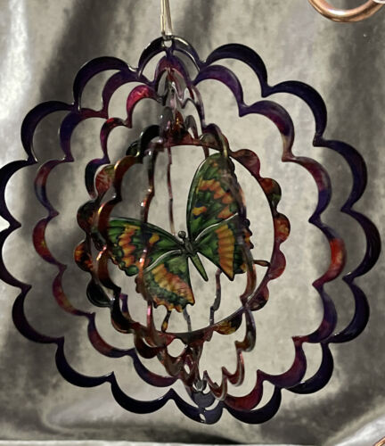 Butterfly Metal Wind Spinners - 3D Hanging Wind Spinner Outdoor, Spinner Hanging