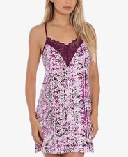Linea Donatella Lace-Trim Nima Chemise Nightgown S