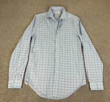 Calvin Klein slim fit non iron Herren Hemd Gr. 34/35, 15 blau weiß  #122