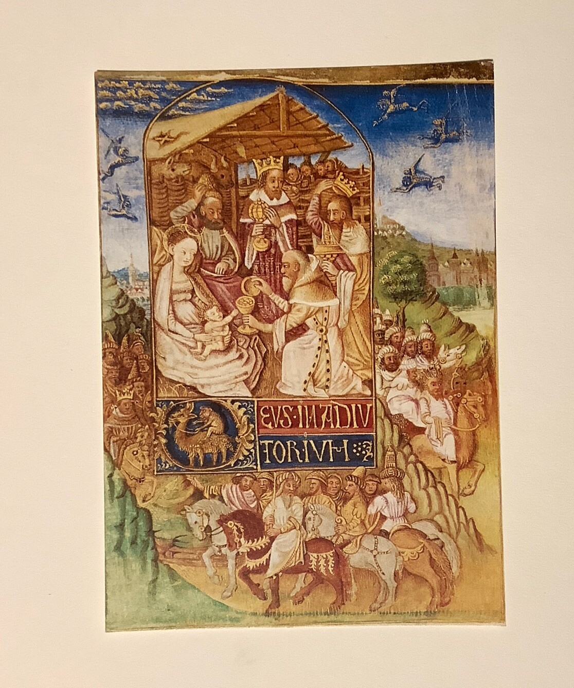 1, Weihnachtskarte, Anbetung der Könige, Geburt Christi, Eberhard Stundenbuch