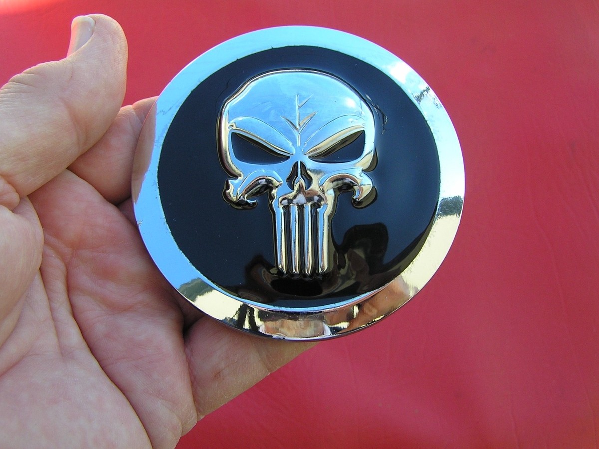 Punisher Large Car Badge fit BMW Hood Ornament Metal Emblem | 82mm