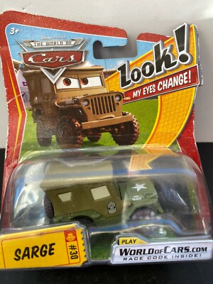 MATTEL DISNEY PIXAR CARS JEEP SARGE LOOK MY EYES CHANGE #30