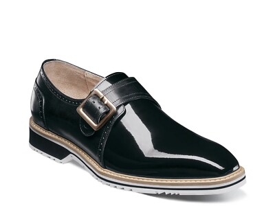 Stacy Adams Monk Strap Brown Black  Memory Foam Leather Dress Shoes Mens Sz13 W Desmond Cap Toe Monk Strap Men main image 4