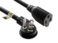 Ultra Low Profile Power Extension Cord (NEMA 5-15P to NEMA 5-15R) - 1/2/3/6 ft