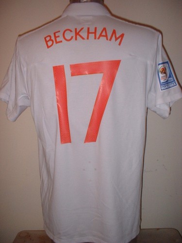 England 17 David BECKHAM football Soccer Shirt Jersey Uniform UMBRO Small 36" - 第 3/4 張圖片