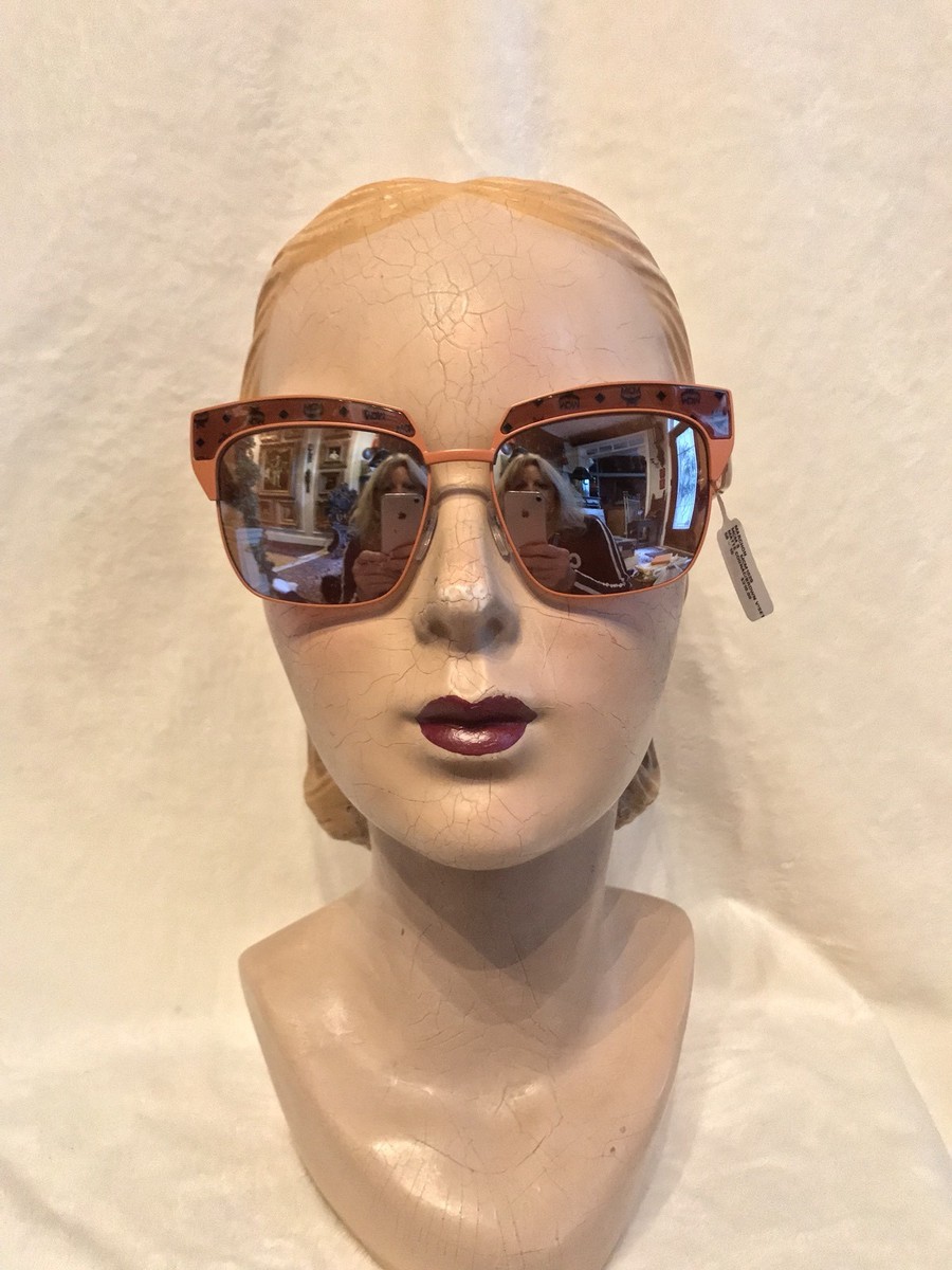 NIB MCM MATTE BROWN COGNAC LOGO MARCHON Sunglasses MODEL MCM102S 